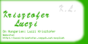 krisztofer luczi business card